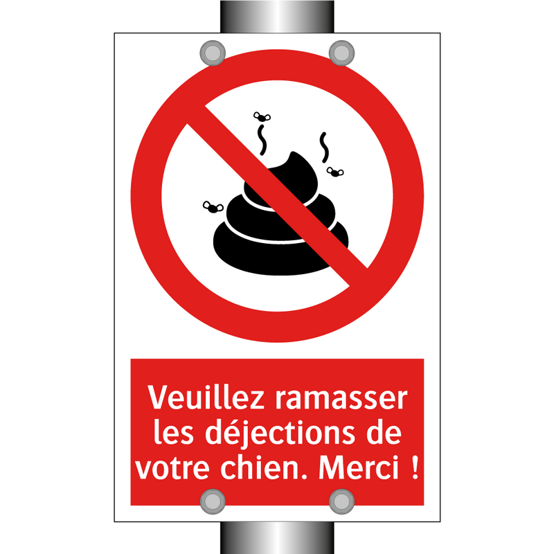 Veuillez ramasser les déjections de votre chien. Merci !