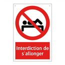 Interdiction de s'allonger