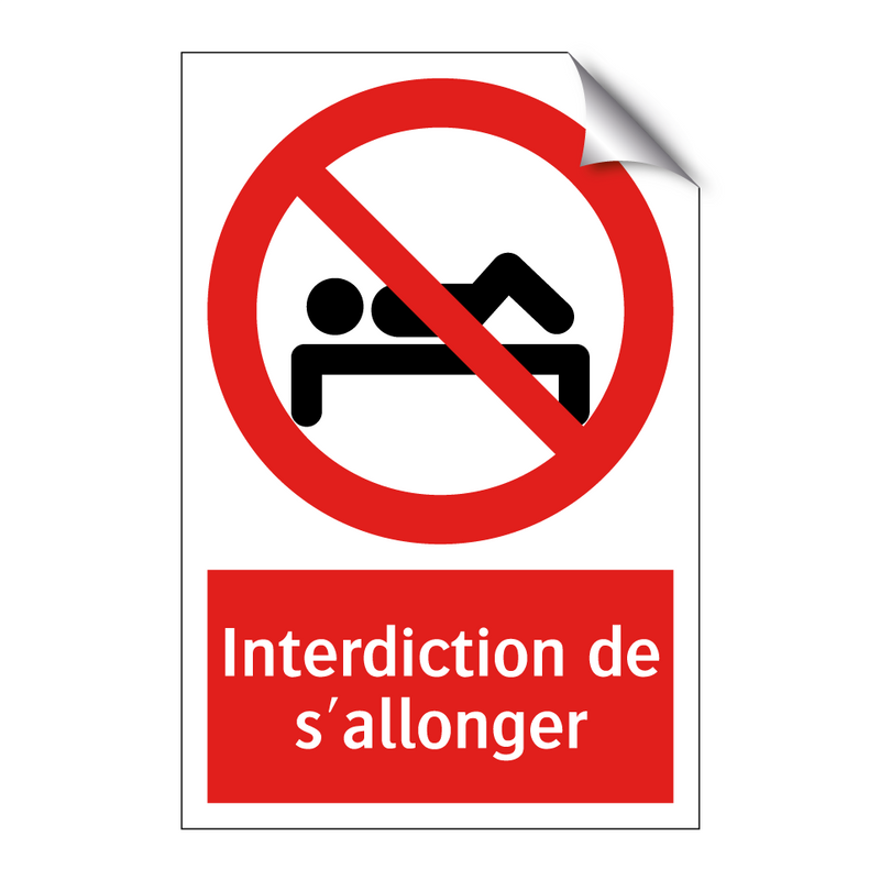 Interdiction de s'allonger