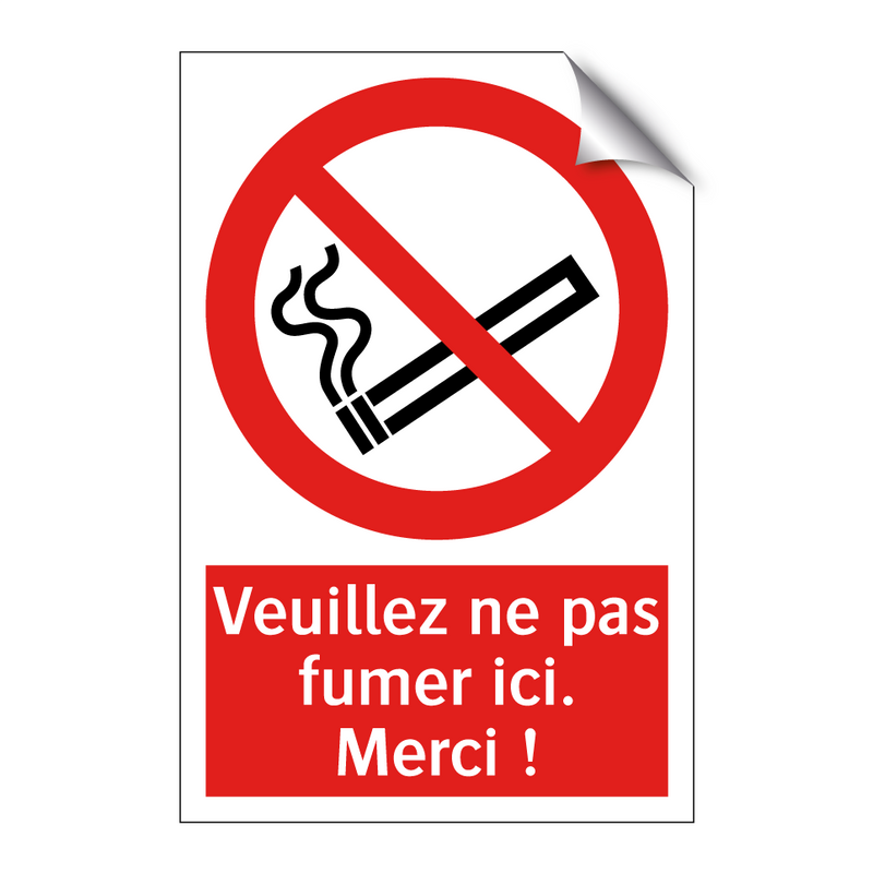 Veuillez ne pas fumer ici. Merci !