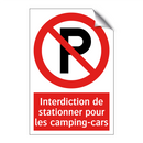 Interdiction de stationner pour les camping-cars