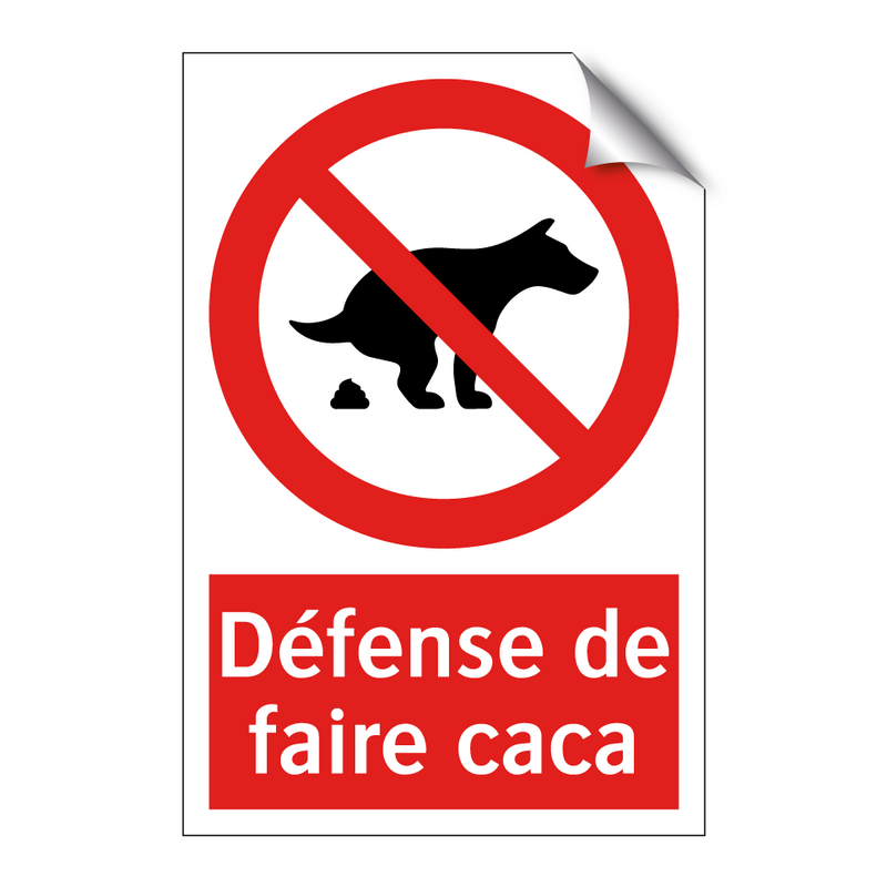 Défense de faire caca