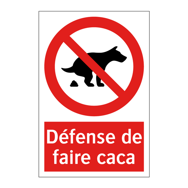 Défense de faire caca