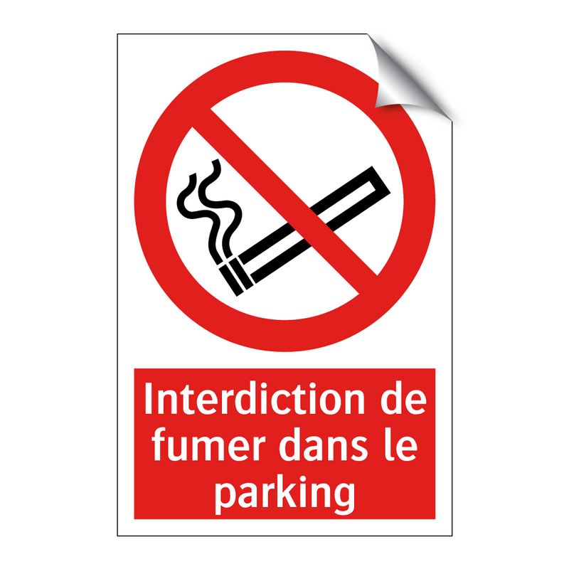 Interdiction de fumer dans le parking