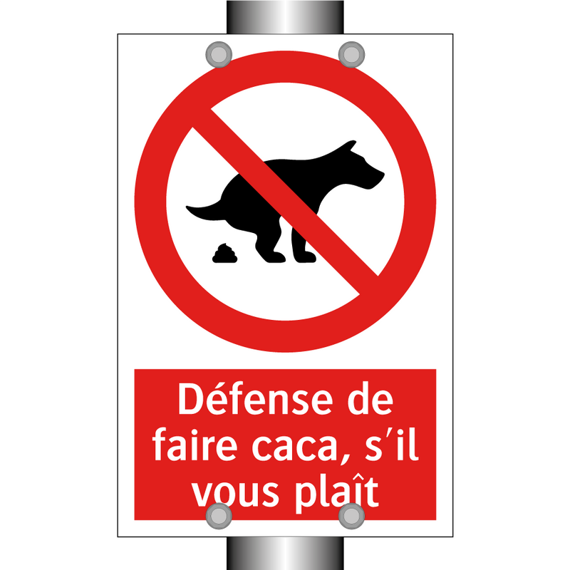Défense de faire caca, s'il vous plaît