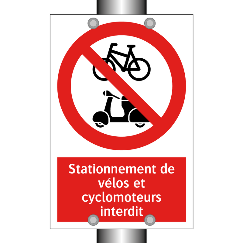 Stationnement de vélos et cyclomoteurs interdit