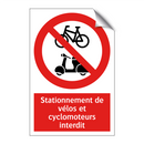 Stationnement de vélos et cyclomoteurs interdit