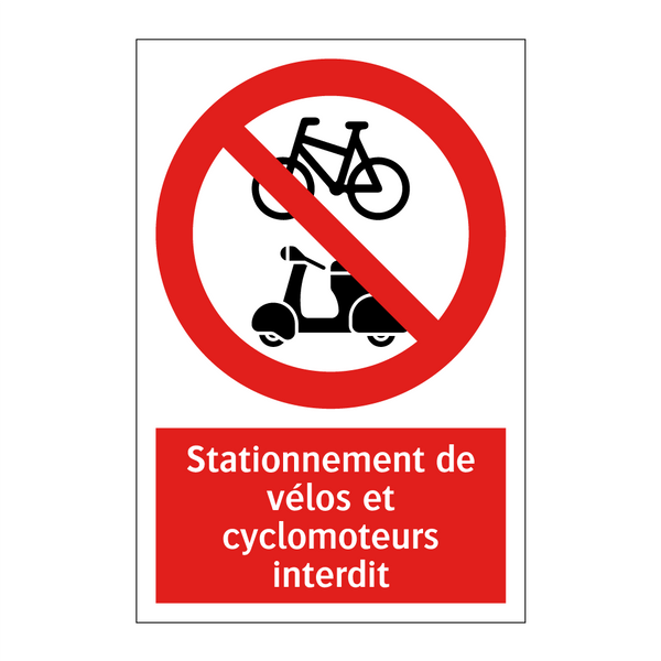 Stationnement de vélos et cyclomoteurs interdit