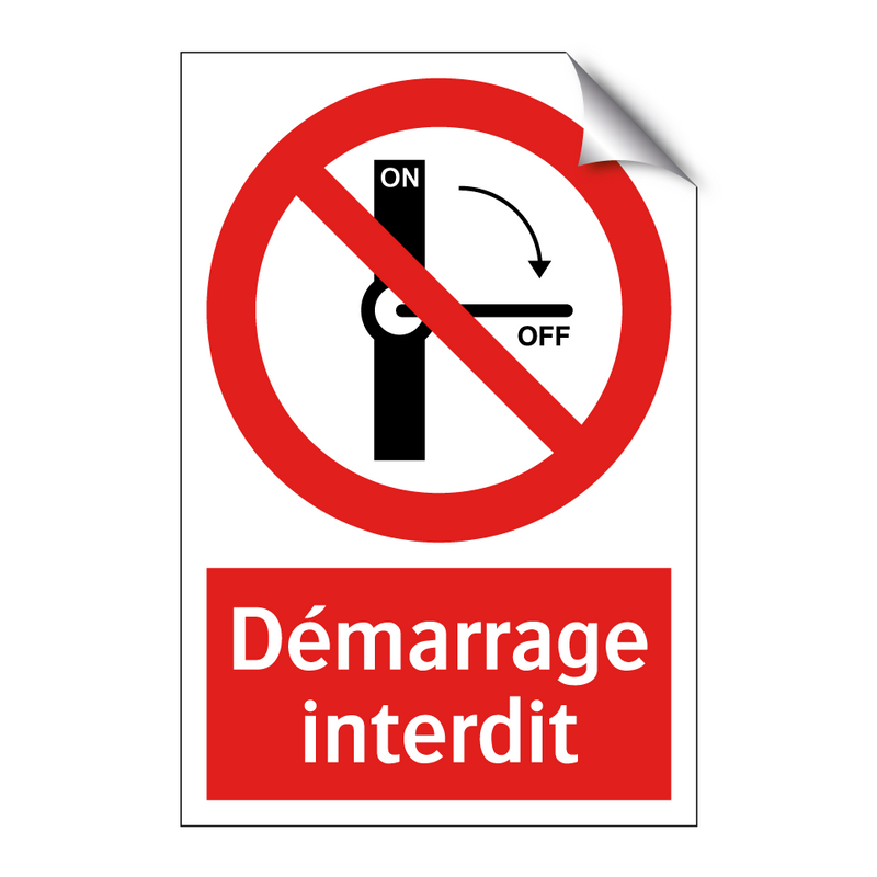 Démarrage interdit
