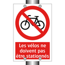 Les vélos ne doivent pas être stationnés