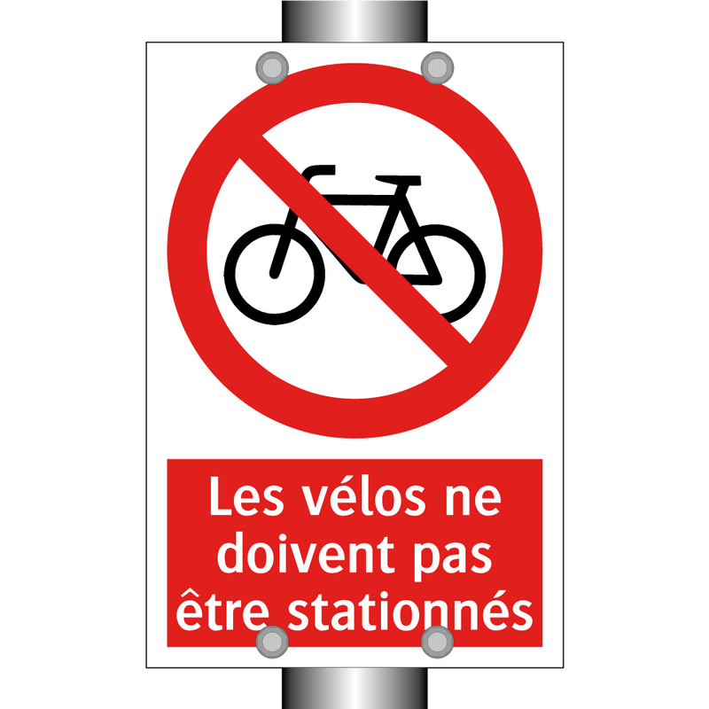 Les vélos ne doivent pas être stationnés