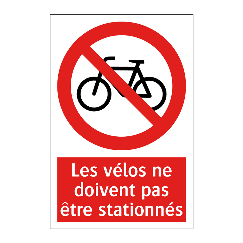 Les vélos ne doivent pas être stationnés