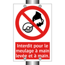 Interdit pour le meulage à main levée et à main.