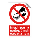 Interdit pour le meulage à main levée et à main.