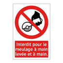 Interdit pour le meulage à main levée et à main.
