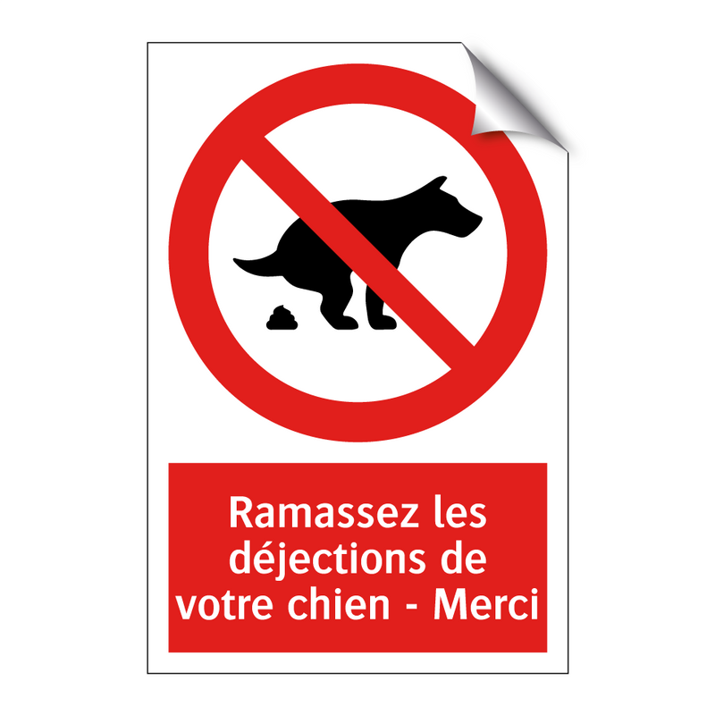 Ramassez les déjections de votre chien - Merci
