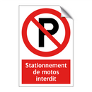 Stationnement de motos interdit
