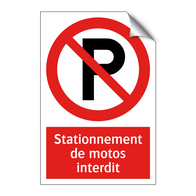 Stationnement de motos interdit