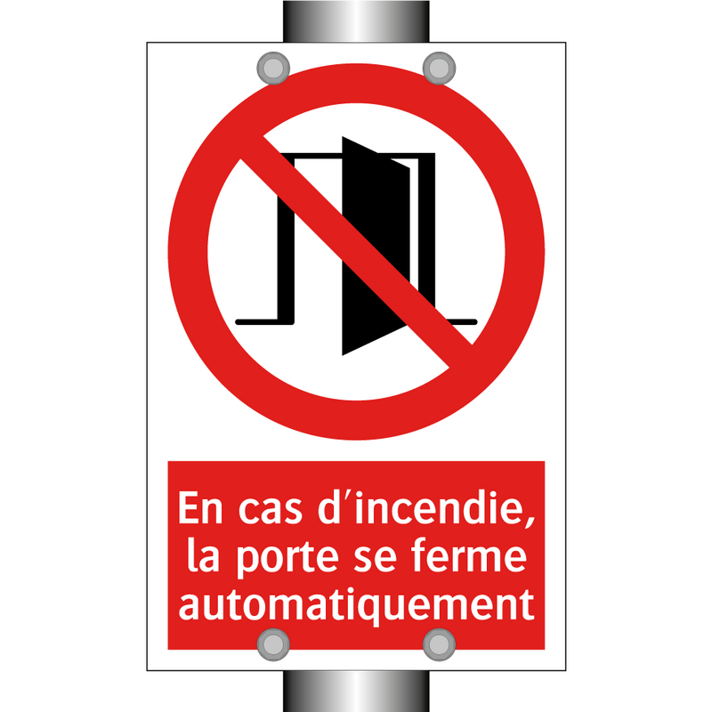 En cas d'incendie, la porte se ferme automatiquement