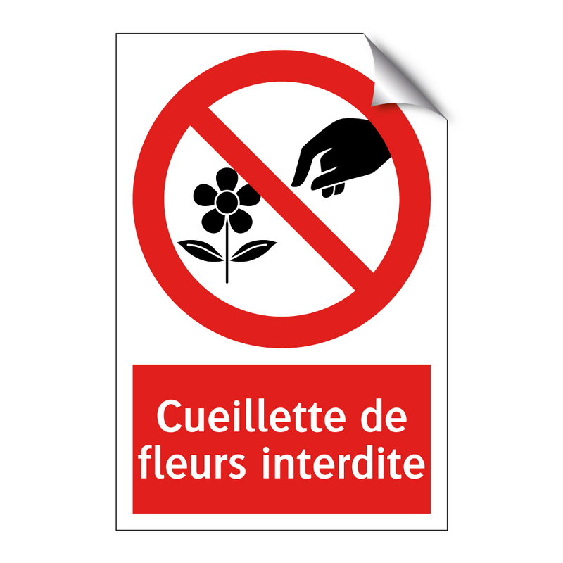 Cueillette de fleurs interdite