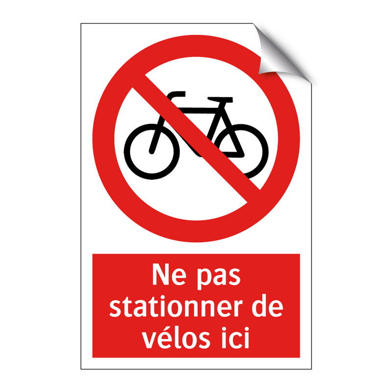 Ne pas stationner de vélos ici