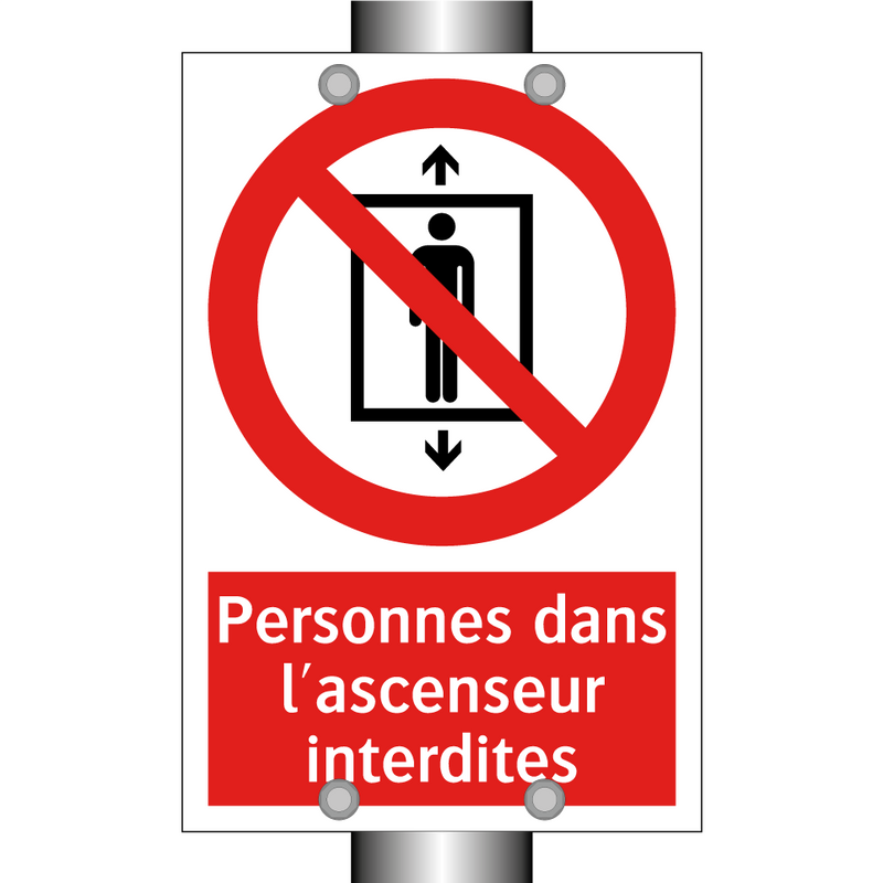 Personnes dans l'ascenseur interdites