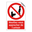 Veuillez vous approcher de l'urinoir