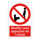 Veuillez vous approcher de l'urinoir