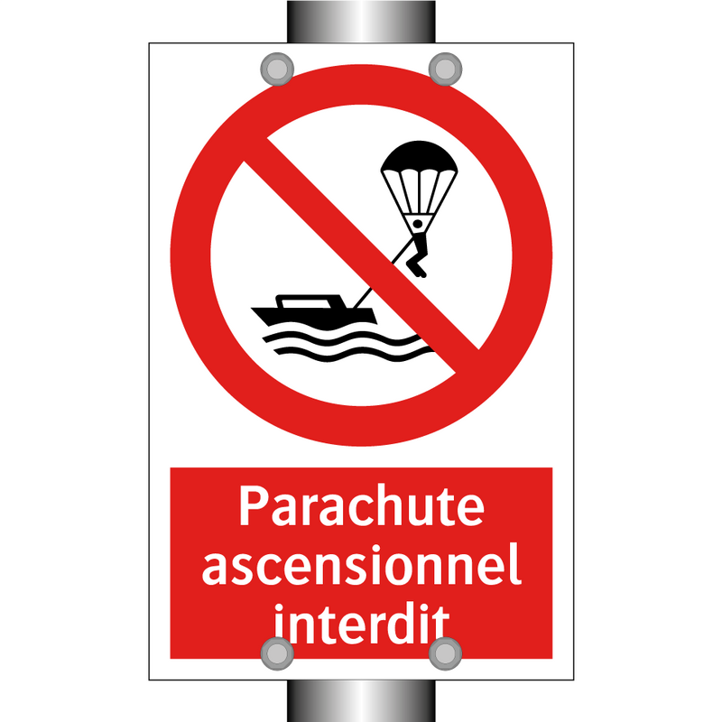 Parachute ascensionnel interdit