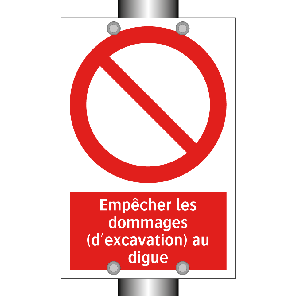 Empêcher les dommages (d'excavation) au digue