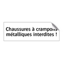 Chaussures à crampons métalliques interdites !