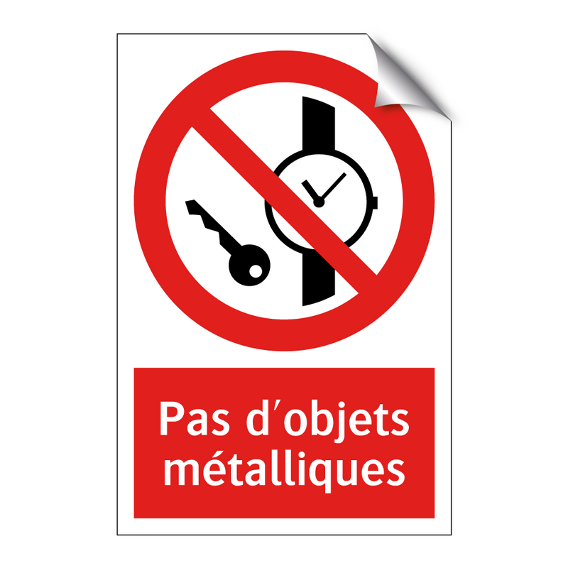 Pas d'objets métalliques