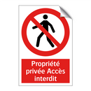 Propriété privée Accès interdit