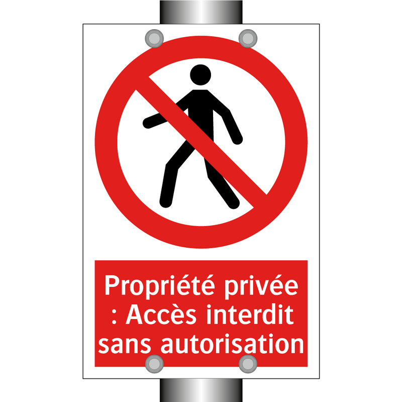 Propriété privée : Accès interdit sans autorisation