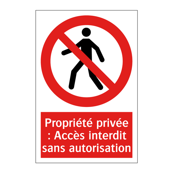 Propriété privée : Accès interdit sans autorisation