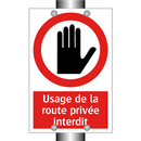 Usage de la route privée interdit