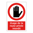 Usage de la route privée interdit