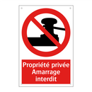 Propriété privée Amarrage interdit