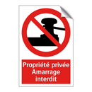 Propriété privée Amarrage interdit
