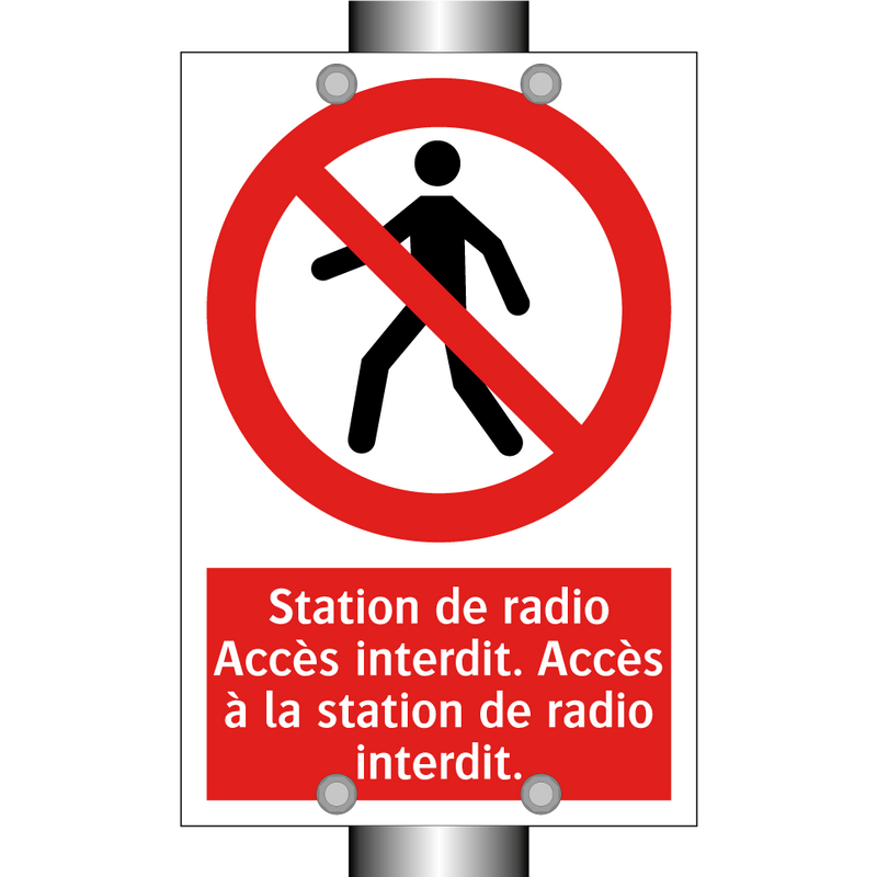 Station de radio Accès interdit. Accès à la station de radio interdit.