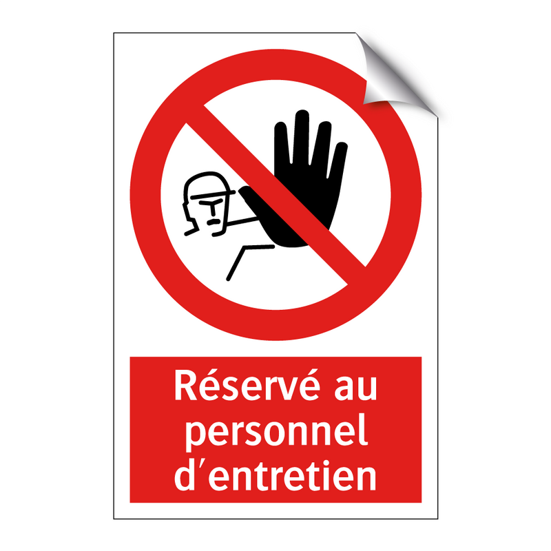 Réservé au personnel d'entretien