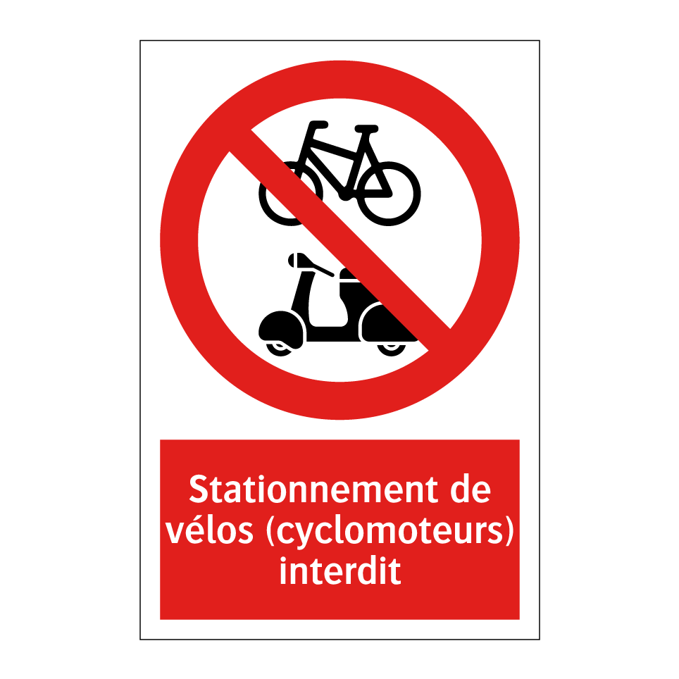 Stationnement de vélos (cyclomoteurs) interdit