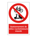 Stationnement de vélos (cyclomoteurs) interdit