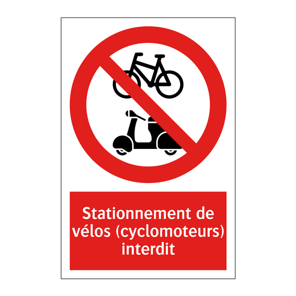 Stationnement de vélos (cyclomoteurs) interdit