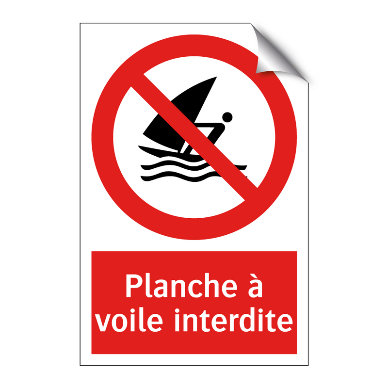 Planche à voile interdite