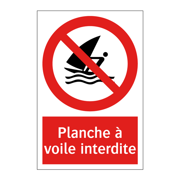 Planche à voile interdite