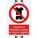 Chemise à manches courtes et shorts interdits