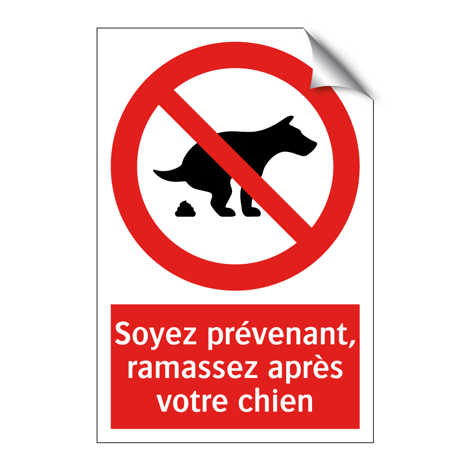 Soyez prévenant, ramassez après votre chien
