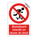 Skateboard interdit en raison du bruit