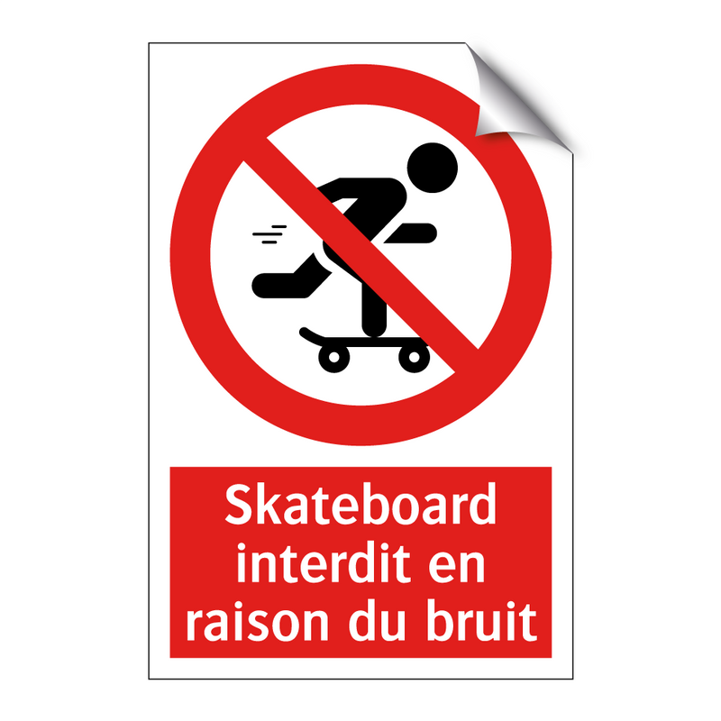 Skateboard interdit en raison du bruit